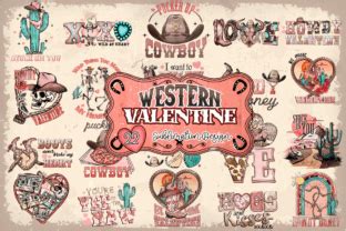 Western Valentine Sublimation Bundle Graphic By Karieslady Creative