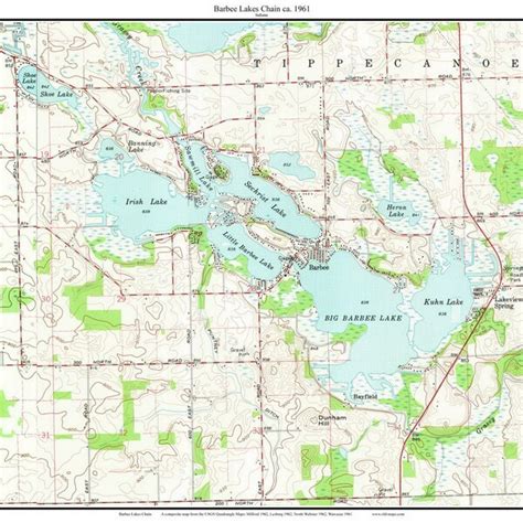 Kuhn Lake Map Etsy