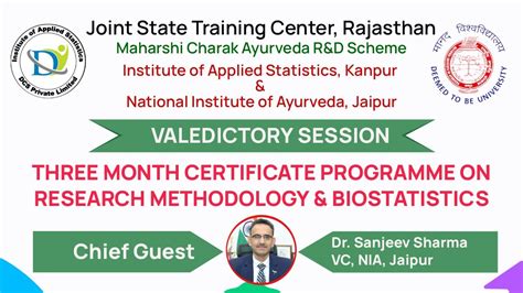 Valedictory Session Of Three Month Certificate Programme On Research