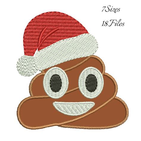 Christmas Poop Applique Embroidery Machine Design Designs Digital ...