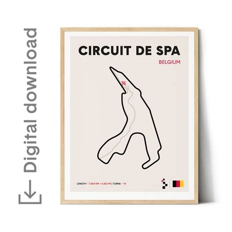 Circuit De Spa Race Track Art Print/poster | Etsy