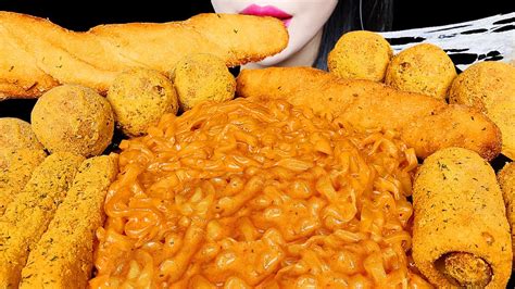 Asmr Cheesy Carbo Fire Noodle Cheese Ball Cheese Sticks