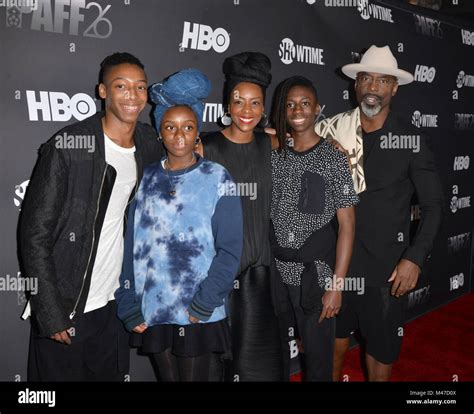 Los Angeles, Ca, USA. 14th Feb, 2018. Isaiah Washington, Family at the ...