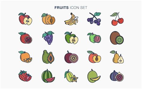 Icono De Vector De Frutas Vector Premium