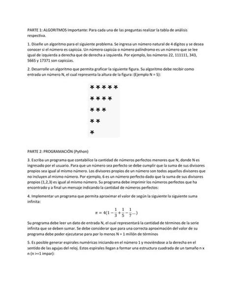 Examen Herramientas Informaticas Ejercicios De Algoritmos Y Python