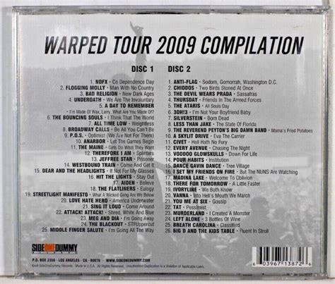 Vans Warped Tour 2009 Compilation CD Sent Tracked EBay