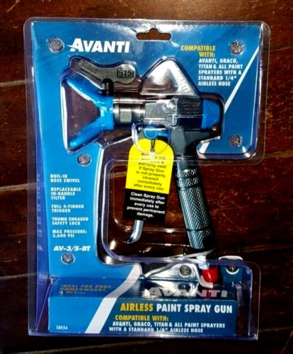 Avanti Airless Paint Spray Gun W Built In Hose Swivel ~ Item 58056 193175431288 Ebay