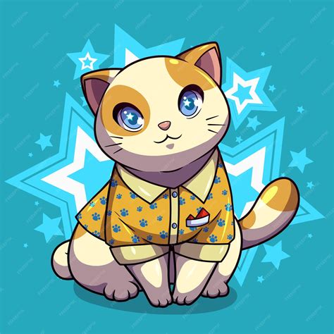 Design De Gatinho Desenho Animado De Casal De Gatos Fofos Vetor Premium