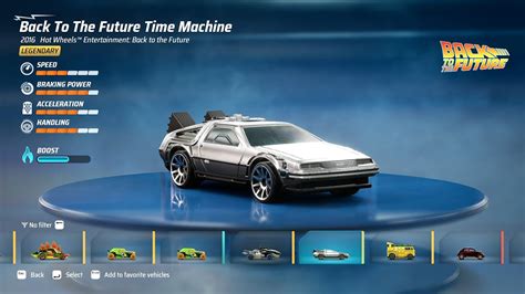 Hot Wheels Unleashed Back To The Future Delorean Legendary Cars Race