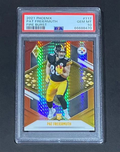 Phoenix Pat Freiermuth Rookie Fire Burst Sp Steelers Rc Psa