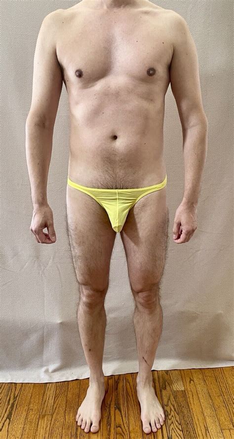 Men S Sexy Yellow Size M Thin Sheer Unlined Bikini Swim Brief Swimsuit Ebay
