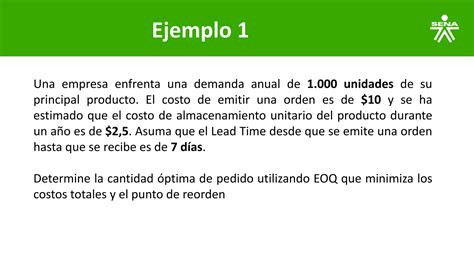 Cantidad Economica De Pedido Empresas Y Ejercicios Pptx