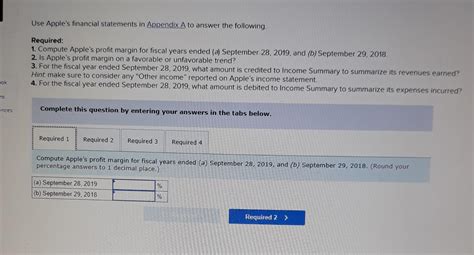 Solved Use Apples Financial Statements In Appendix A To