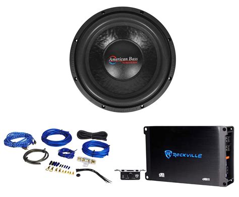 American Bass Xo 1244 12 600w Car Subwoofer 4 Ohm Sub Mono Amplifier Amp Kit