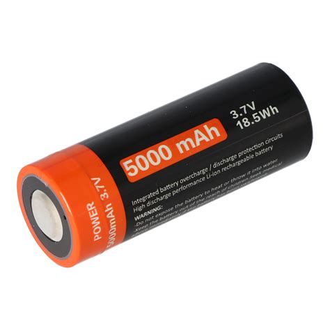 26650 Li Ion Akku 5000mAh Mit 3 7 Volt Max 18 5Wh Mit USB