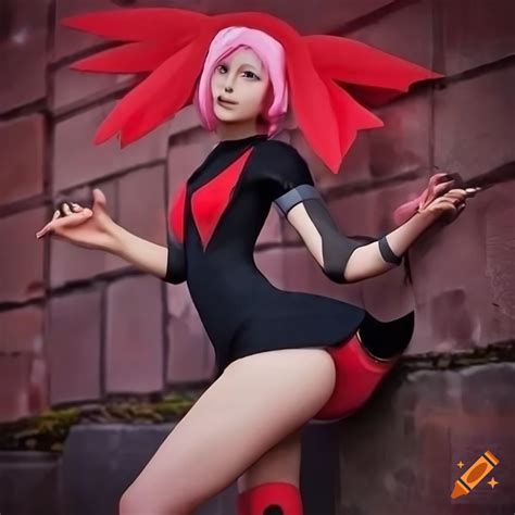 Realistic Cosplay Of Flannery From Pokemon As A Powerful Sinister