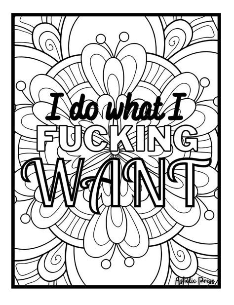 Swear Word Coloring Book Interior For Adults Adult Coloring Books