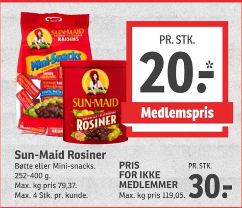 Sun Maid Rosiner Tilbud Hos Spar