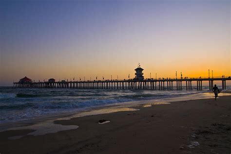 Huntington Beach Sunset Photograph by Steven Crown