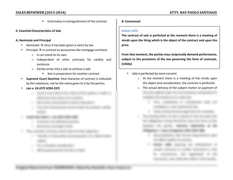 Solution Law On Sales Reviewer Studypool