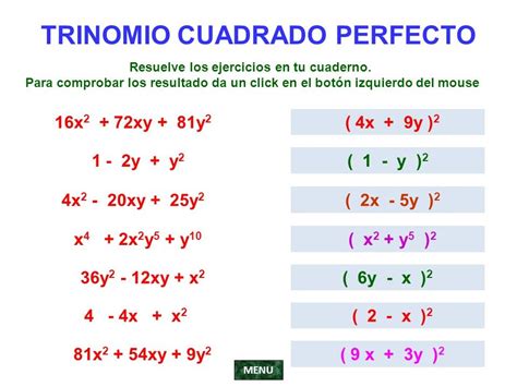 Matemática te Octavo grado CASOS DE FACTORIZACIÓN