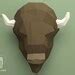 American Bison Pepercraft Papercraft Bull Pdf Kit 3D DIY Etsy