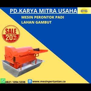 Mesin Perontok Padi Pada Lahan Gambut Ukuran 1330 X 450 X 500 Mm