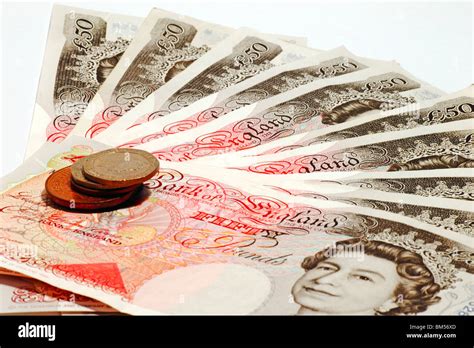 British currency & coins Stock Photo - Alamy