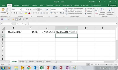 Excel Tipps Tricks 01 Datum und Uhrzeit in eine Zelle einfügen