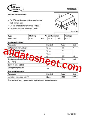 Smbt Datasheet Pdf Infineon Technologies Ag