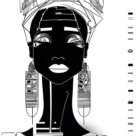 Lignes Noires Et Blanches Illustrations Num Riques Femme Noire Avec