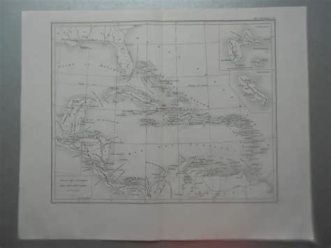 G Carte Geographique Carte Des Antilles Eur Picclick Fr