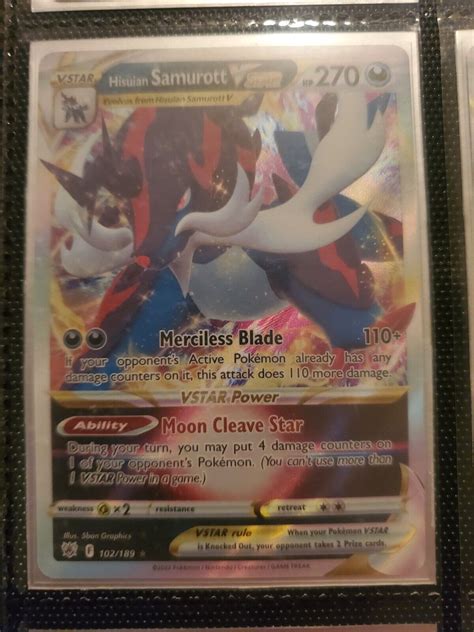 Hisuian Samurott Vstar 102189 Ultra Rare Astral Radiance Pokemon Tcg