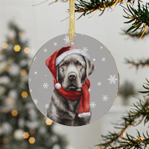 Silver Lab Ornament Acrylic Christmas Decoration Ornaments Dog Mom Tree