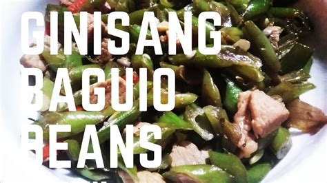 Ginisang Baguio Beans Simple Recipe Youtube