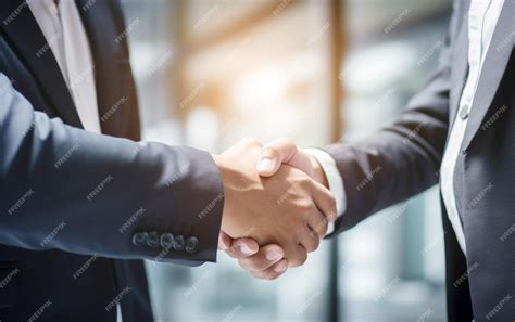 Premium Photo Business Success Handshake Collaboration