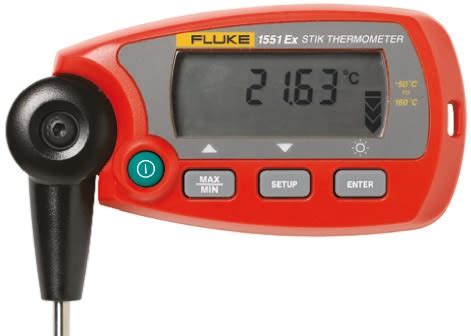 A Dl Fluke A Wired Digital Thermometer For Industrial Use