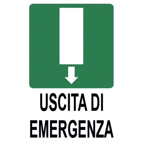 Cartello Segnaletico USCITA EMERGENZA Cod Art A01107 Cartelli