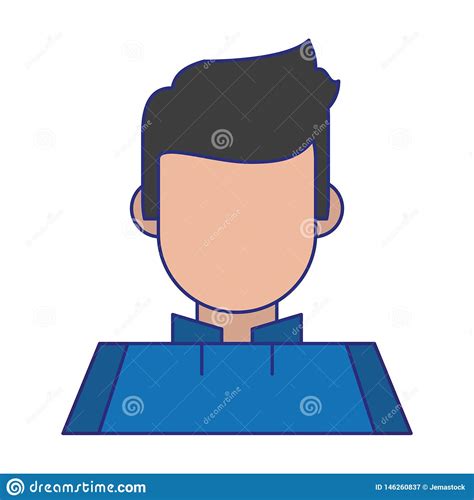 Retrato Do Personagem De Banda Desenhada Do Avatar Do Homem Ilustra O