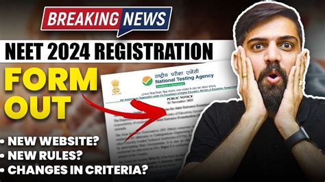 Nta Neet 2024 Latest News Neet 2024 Registration Form Out New