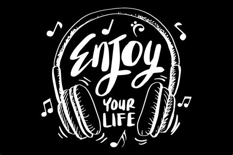 Enjoy Your Life Hand Lettering Graphic By Han Dhini · Creative Fabrica