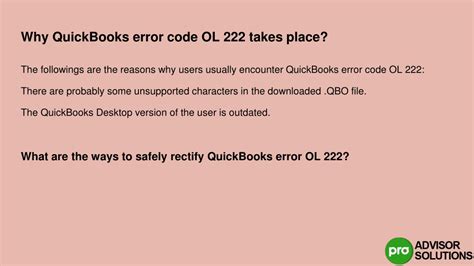 PPT Let S Find Out QuickBooks Error OL 222 Some Easy Ways To Get Rid