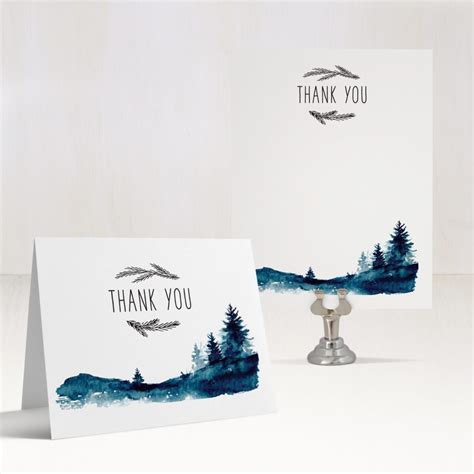 Watercolor Mountain Wedding Invitations Beacon Lane