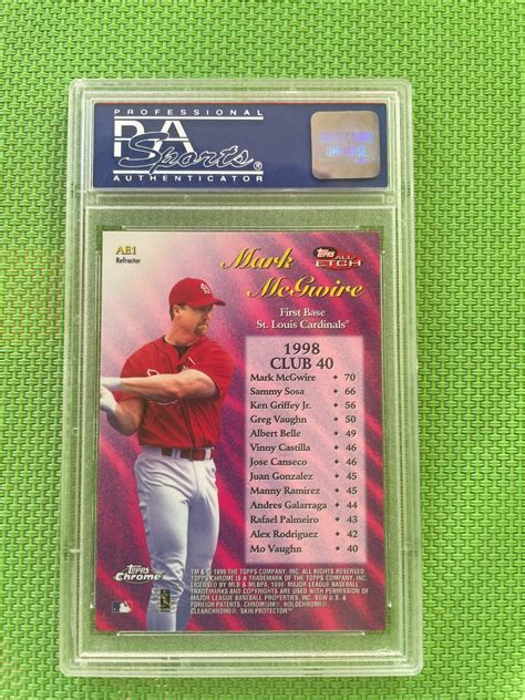 Topps Chrome Mark Mcgwire All Etch Club Refractor Psa Ebay