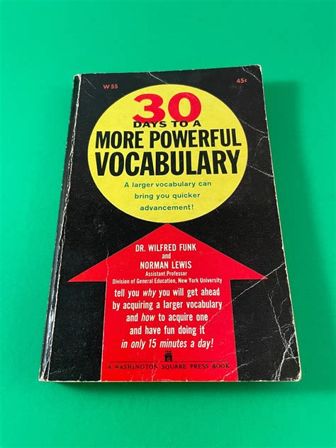 30 Days To A More Powerful Vocabulary By Funk And Lewis Vintage 1960 Wsp Paperback Etsy