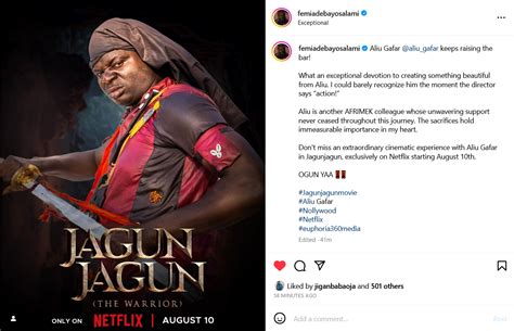 Aliu Gafar Dazzles As Jagun Jagun Netflix Original Premieres August