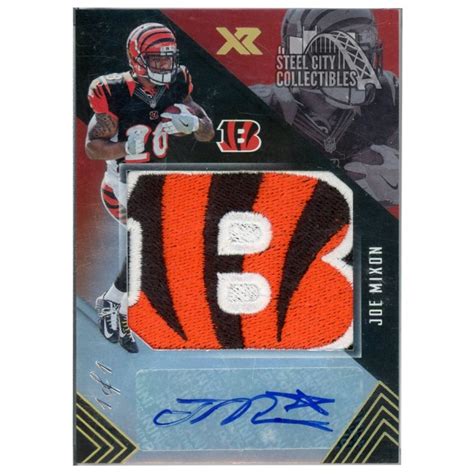 Joe Mixon Panini Xr Rookie Jumbo Swatch Autograph Logo Patch Card