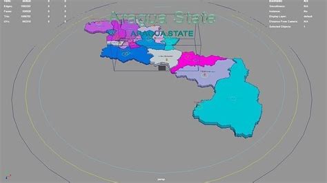 Aragua State Venezuela map region geography political 3D model rigged | CGTrader