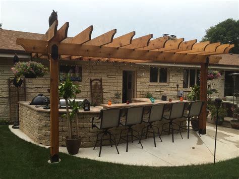 Pergola Deck Bar Plans