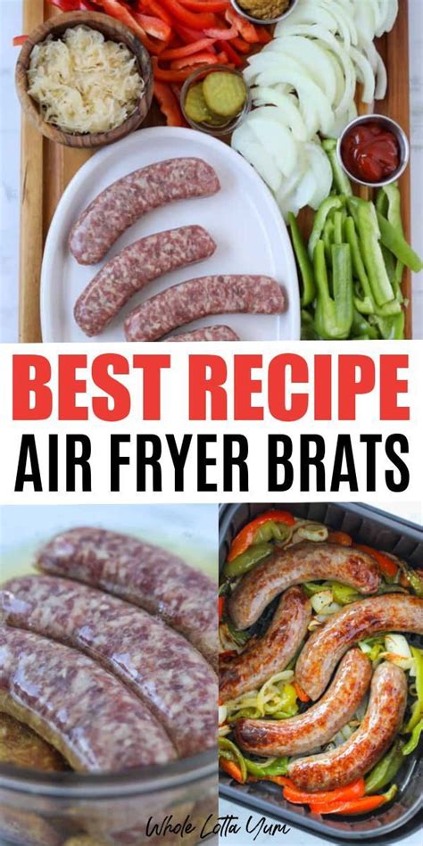 Best Air Fryer Brats Whole Lotta Yum Recipe Air Fryer Recipes